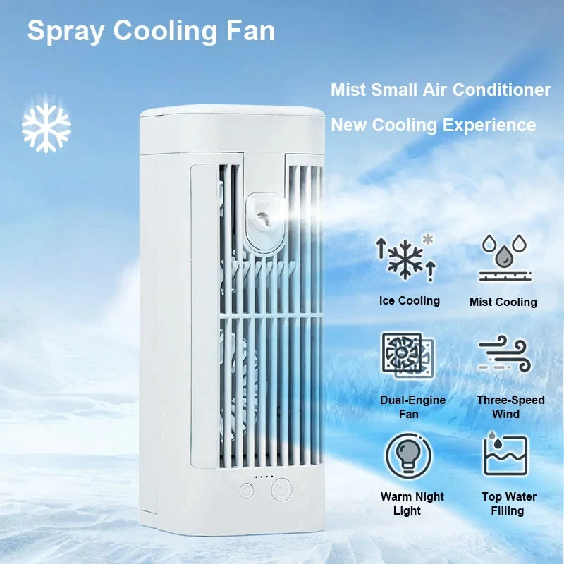 Mini Desk Fan with Spray Cooling