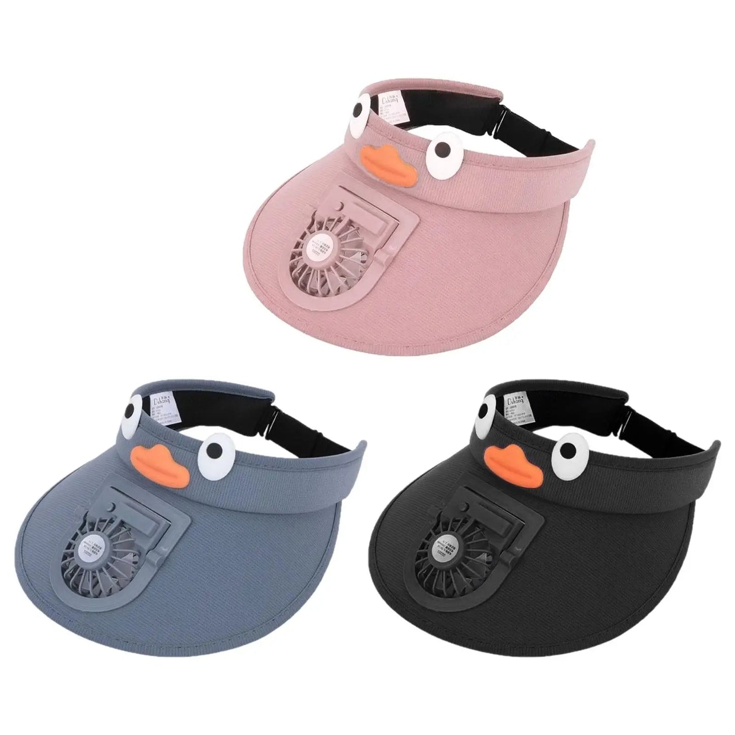 Kids Sun Visor Hat with Fan