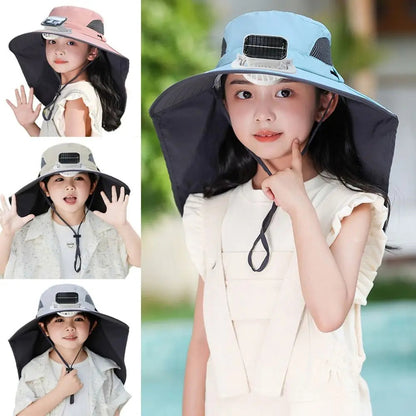 Solar Fan Hat for Kids