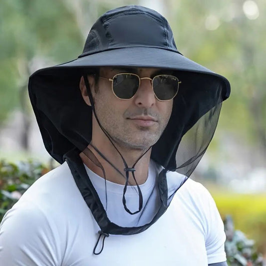 Wide Brim Sun & Mosquito Protection Hat