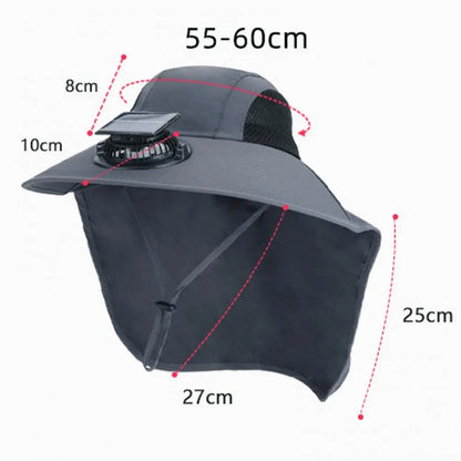 Solar Fan Hat with UV Protection