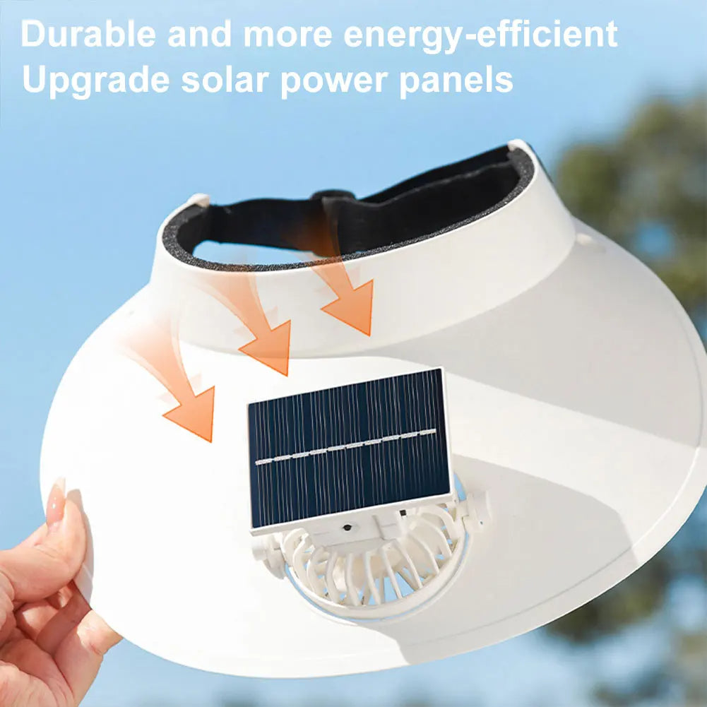 Sun Visor Hat with Cooling Fan