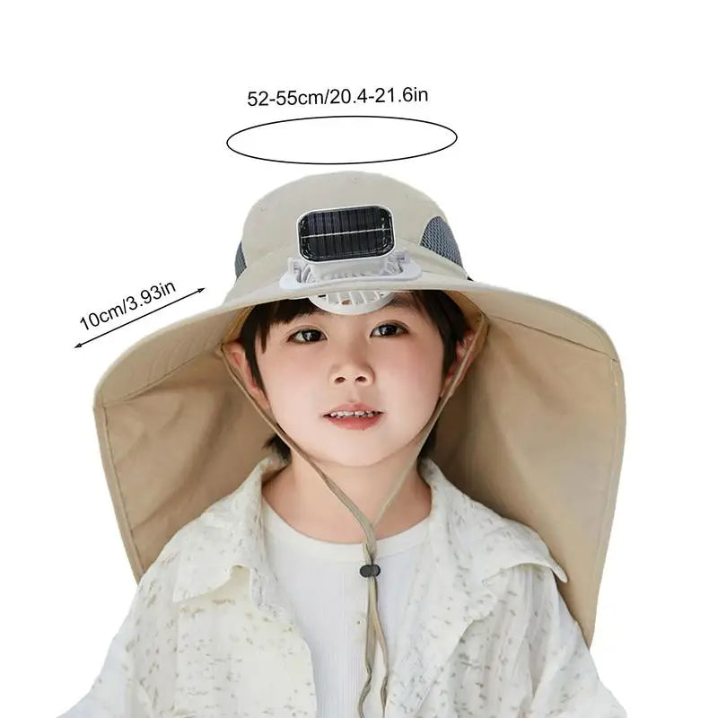 Solar Fan Hat for Kids