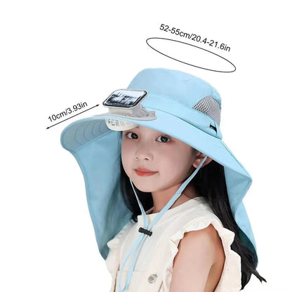 Solar Fan Hat for Kids