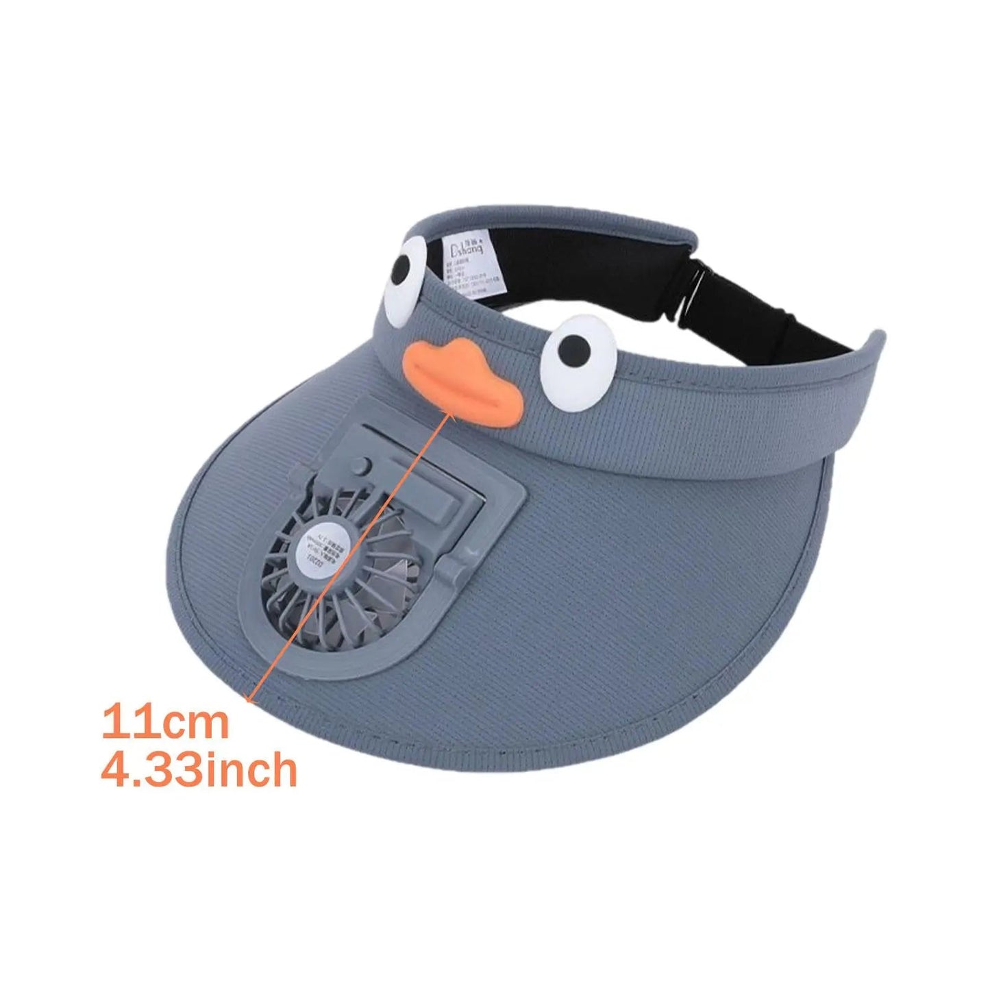 Kids Sun Visor Hat with Fan