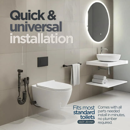 Double Control Toilet Bidet Sprayer Handheld Attachment with Pressure Control
