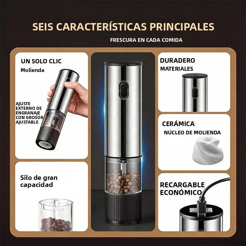 Electric Salt and Pepper Grinder Rechargeable