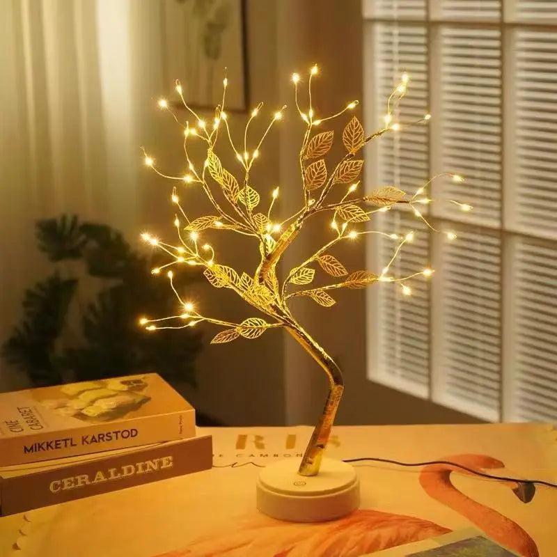 Cherry Blossom Bonsai Tree Night Light USB/Battery Powered Touch Switch
