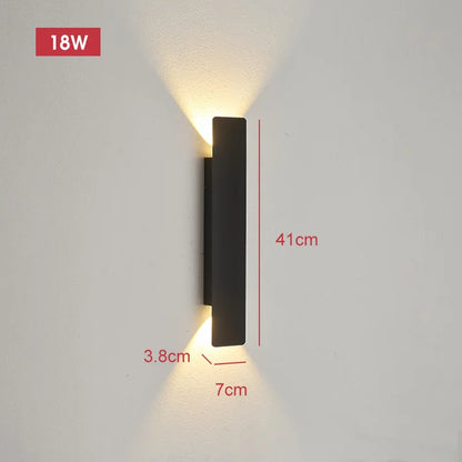 Outdoor Waterproof Wall Lamps Strip Aluminum Wall Lights