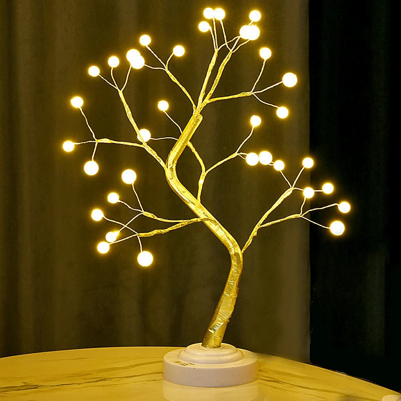 Cherry Blossom Bonsai Tree Night Light USB/Battery Powered Touch Switch
