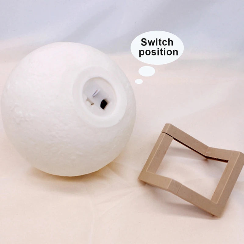Moon Lamp LED Night Light Battery Powered With Stand