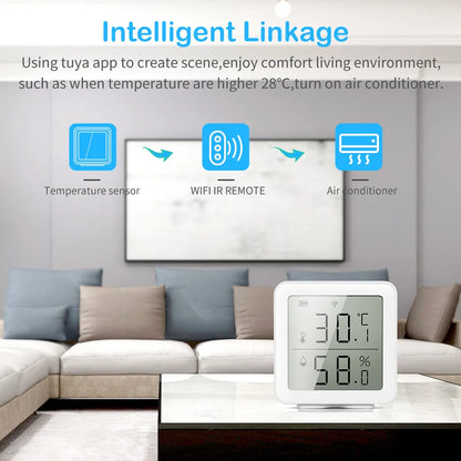WiFi LCD Indoor Digital Electronic Temperature and Humidity Temperature