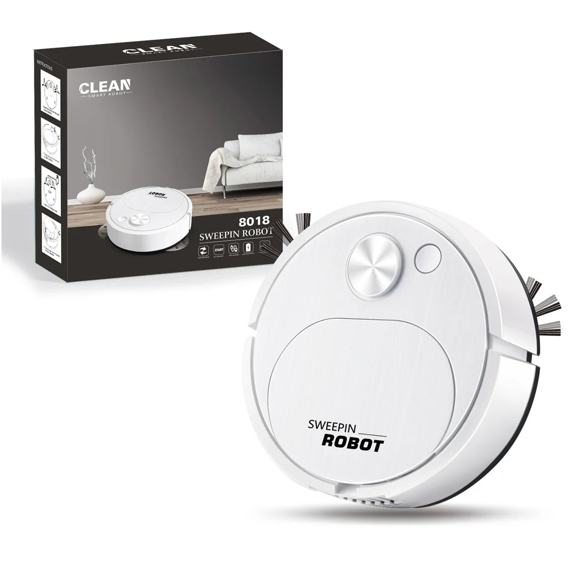 Smart Wireless USB Sweeping & Mopping Robot Vacuum