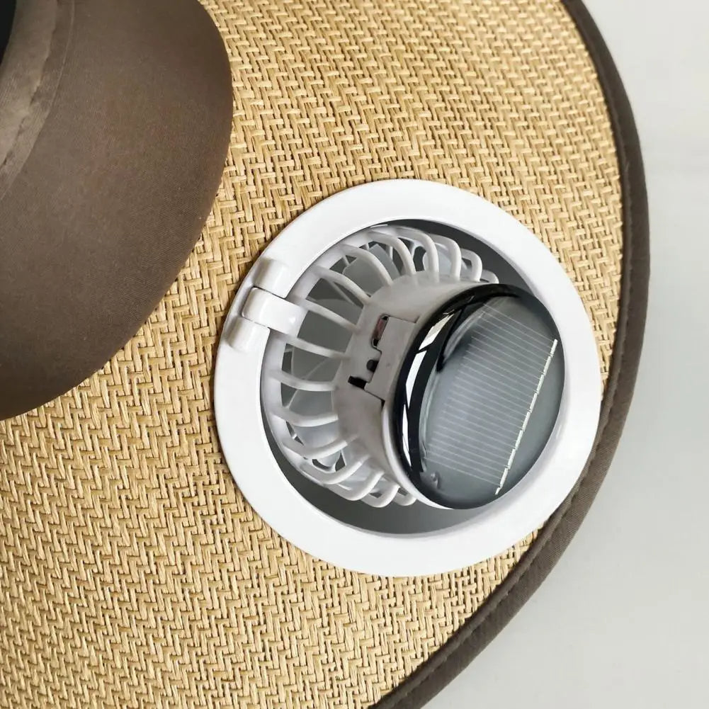 Wide Brim Sun Hat with Solar Fan