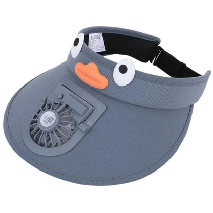 Kids Sun Visor Hat with Fan