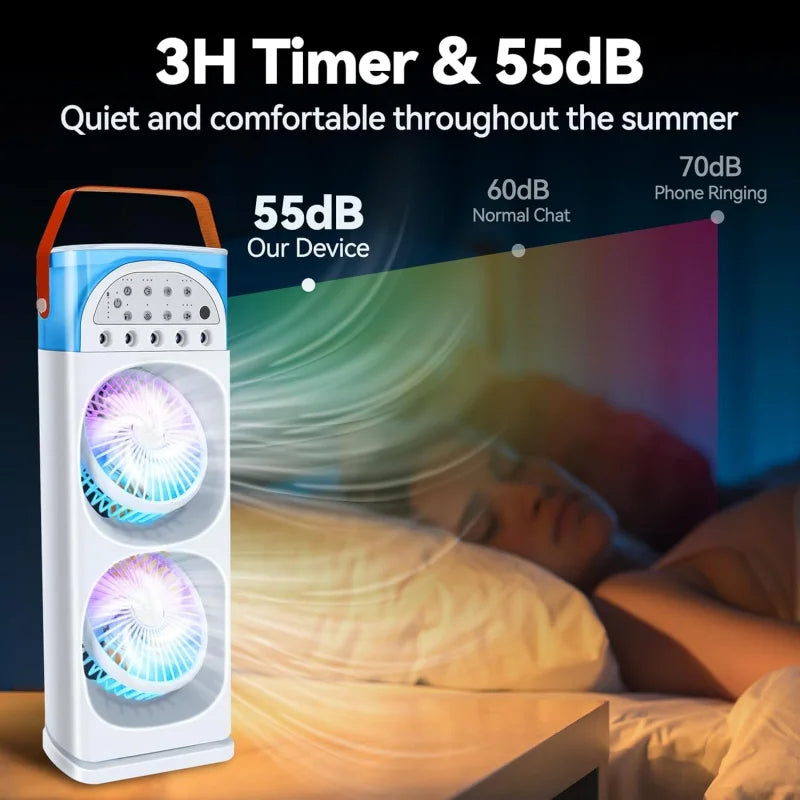 Mini Portable AC with Humidifier & LED