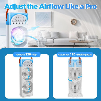 Mini Portable AC with Humidifier & LED