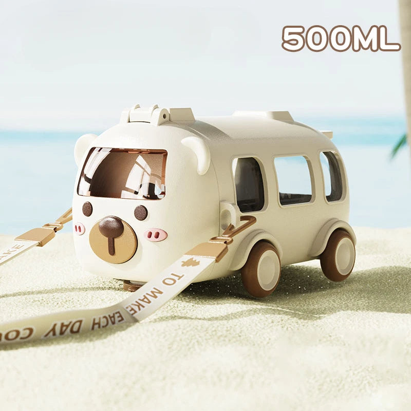 Kids Cartoon Bus Water Bottle