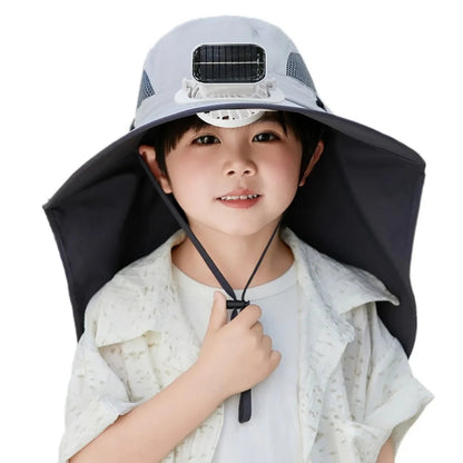 Solar Fan Hat for Kids
