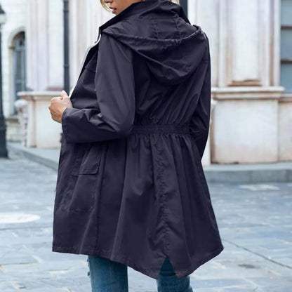 Women's Stylish Zipper Trench Coat