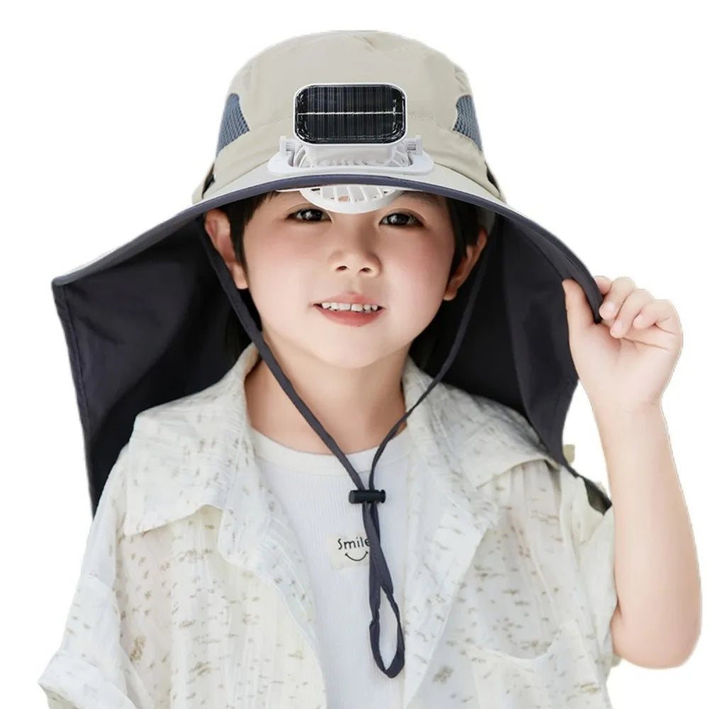 Solar Fan Hat for Kids