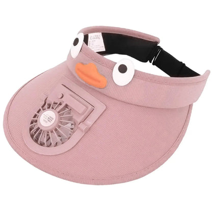 Kids Sun Visor Hat with Fan
